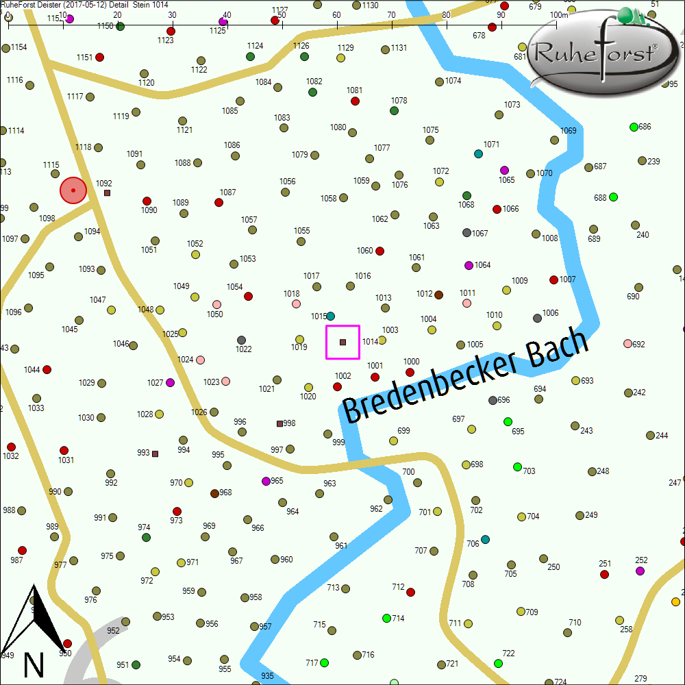 Detailkarte zu Stein 1014