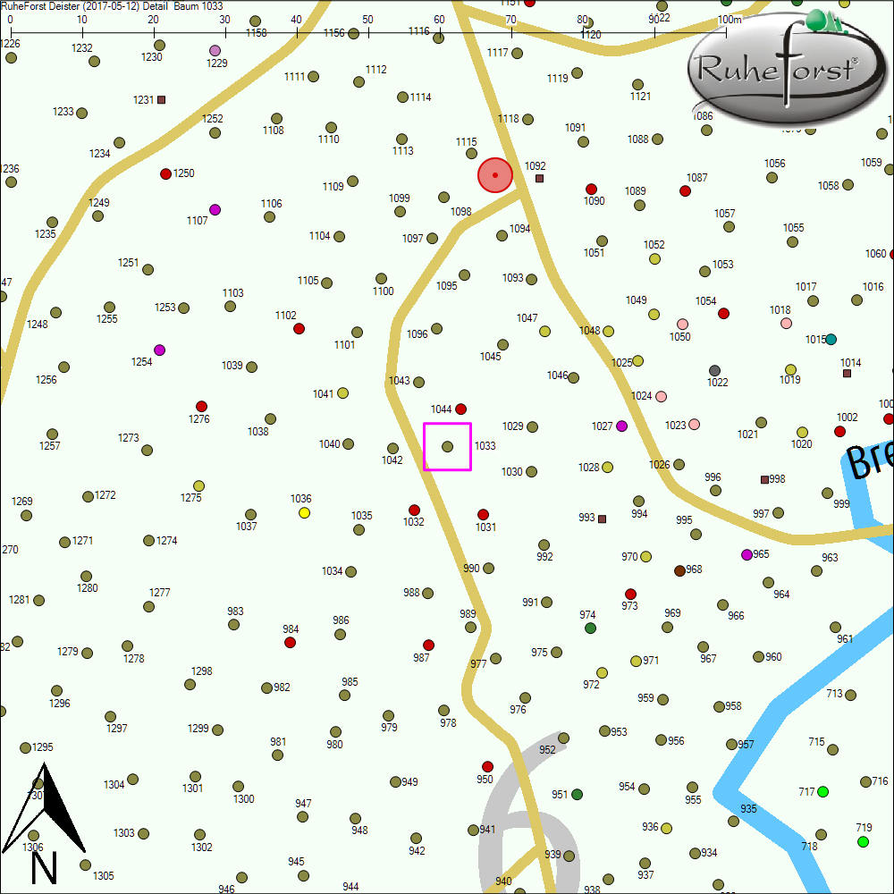 Detailkarte zu Baum 1033