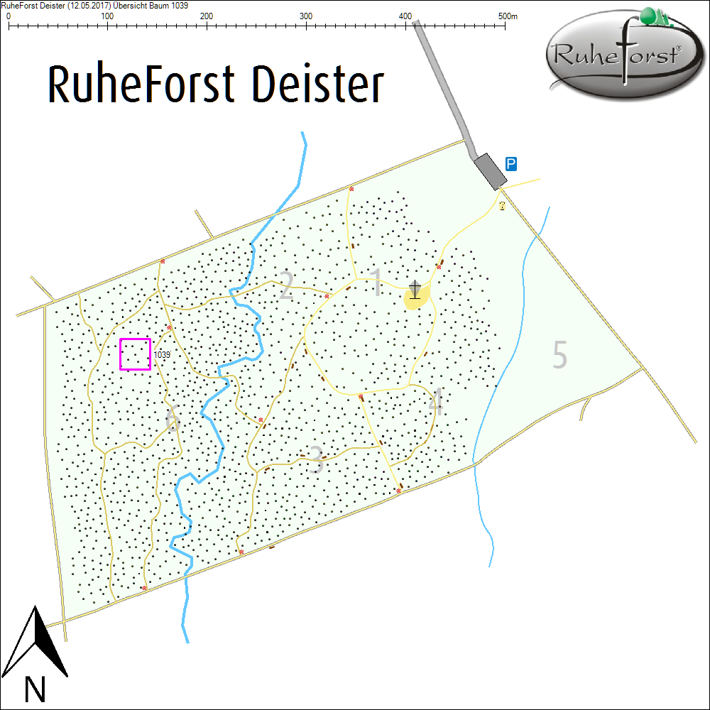 &Uuml;bersichtskarte zu Baum 1039