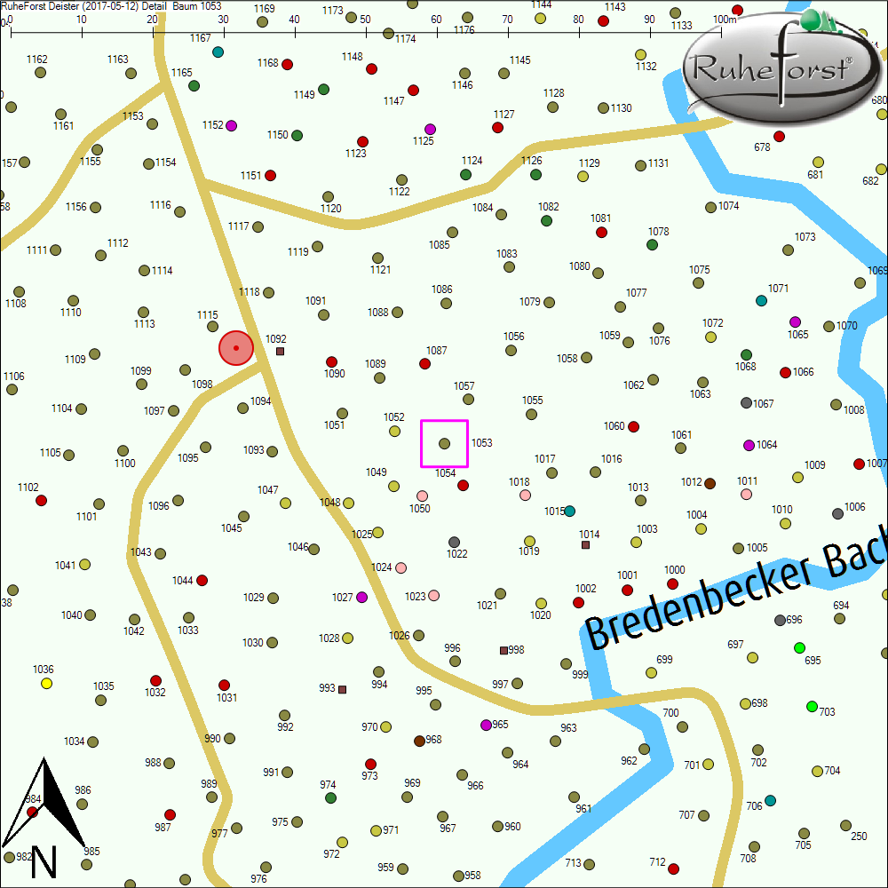 Detailkarte zu Baum 1053