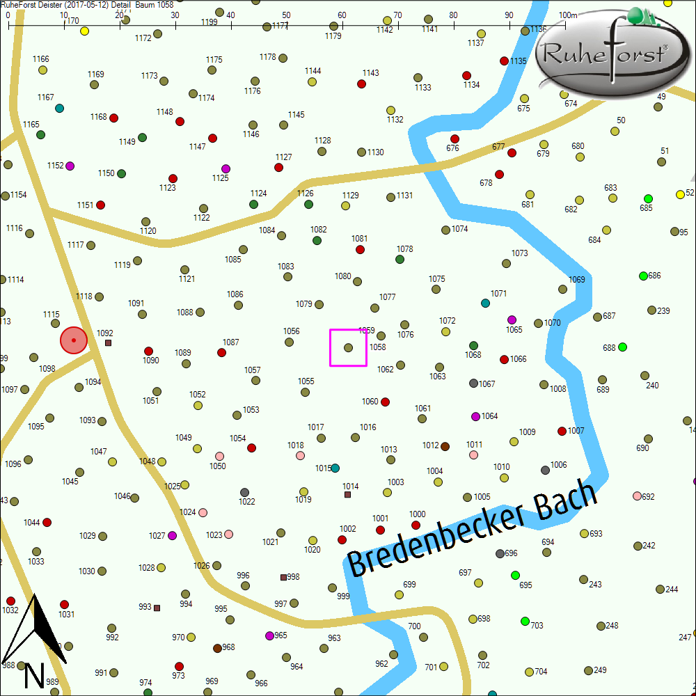 Detailkarte zu Baum 1058