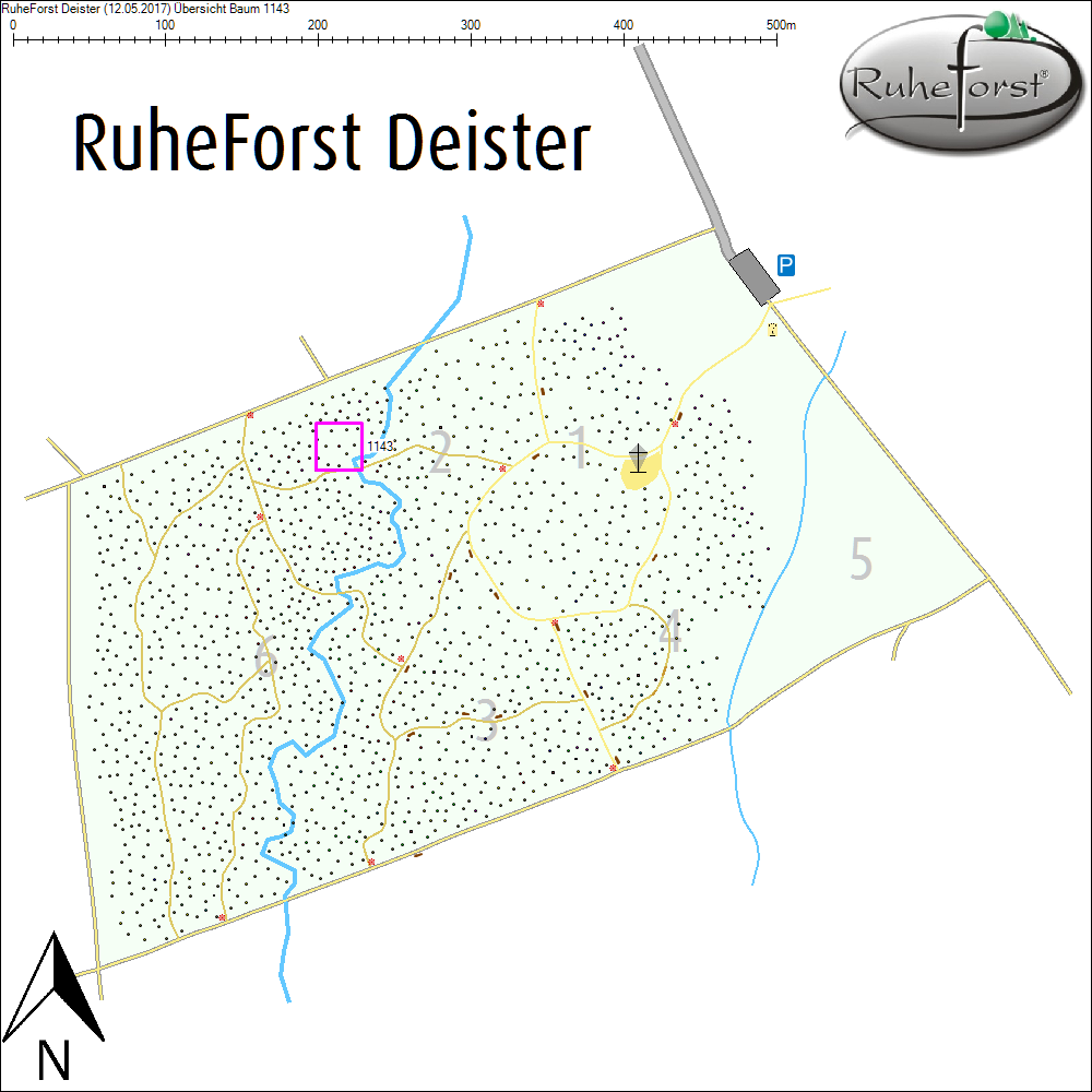 &Uuml;bersichtskarte zu Baum 1143