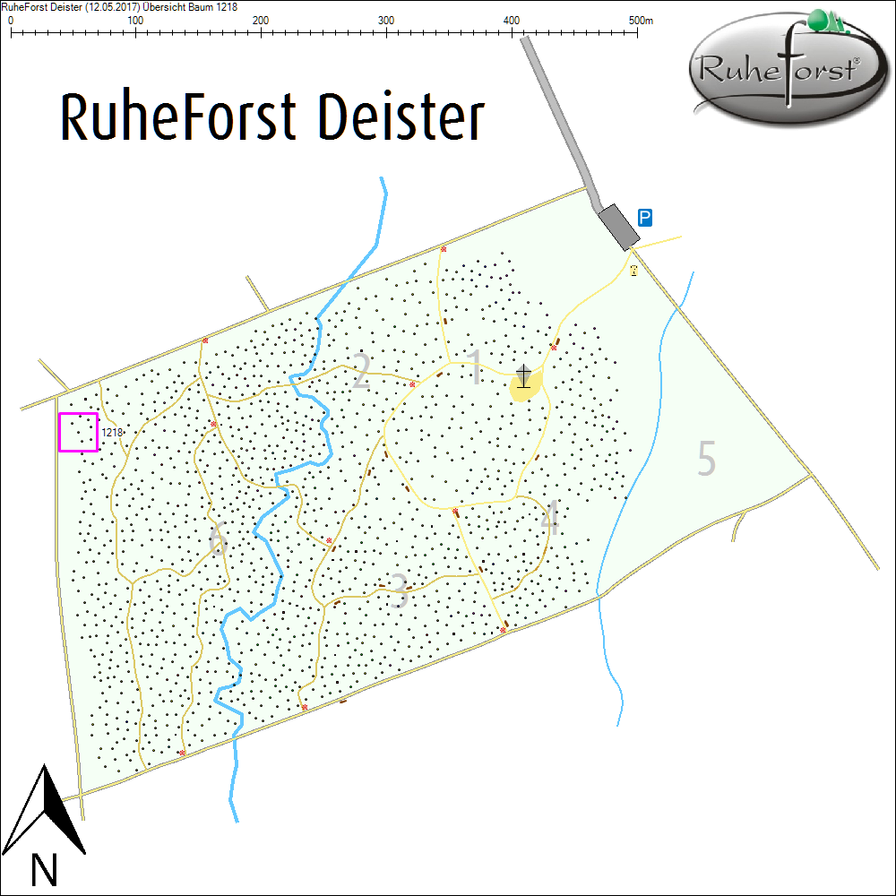 &Uuml;bersichtskarte zu Baum 1218