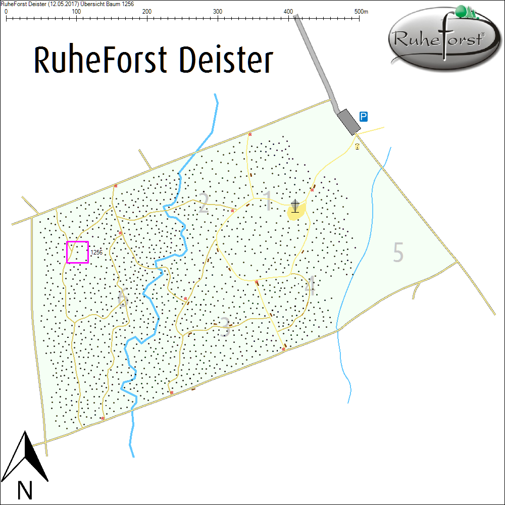 &Uuml;bersichtskarte zu Baum 1256