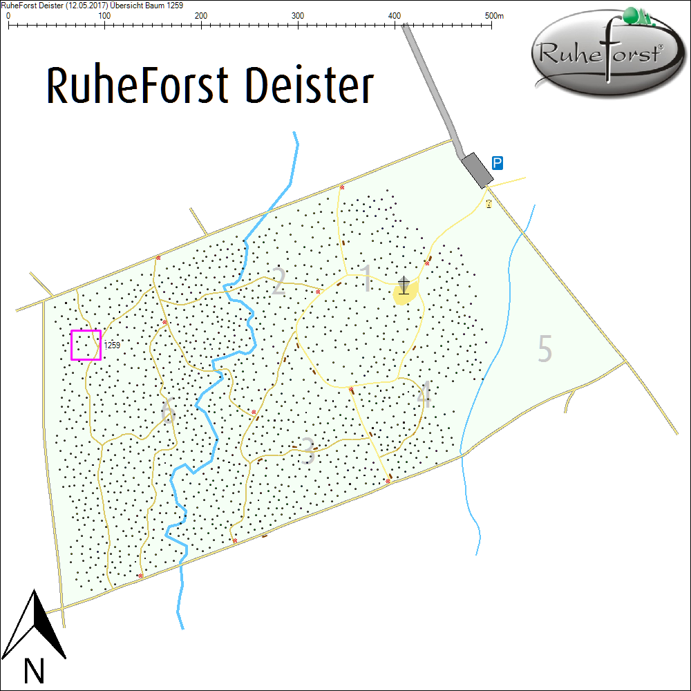 &Uuml;bersichtskarte zu Baum 1259