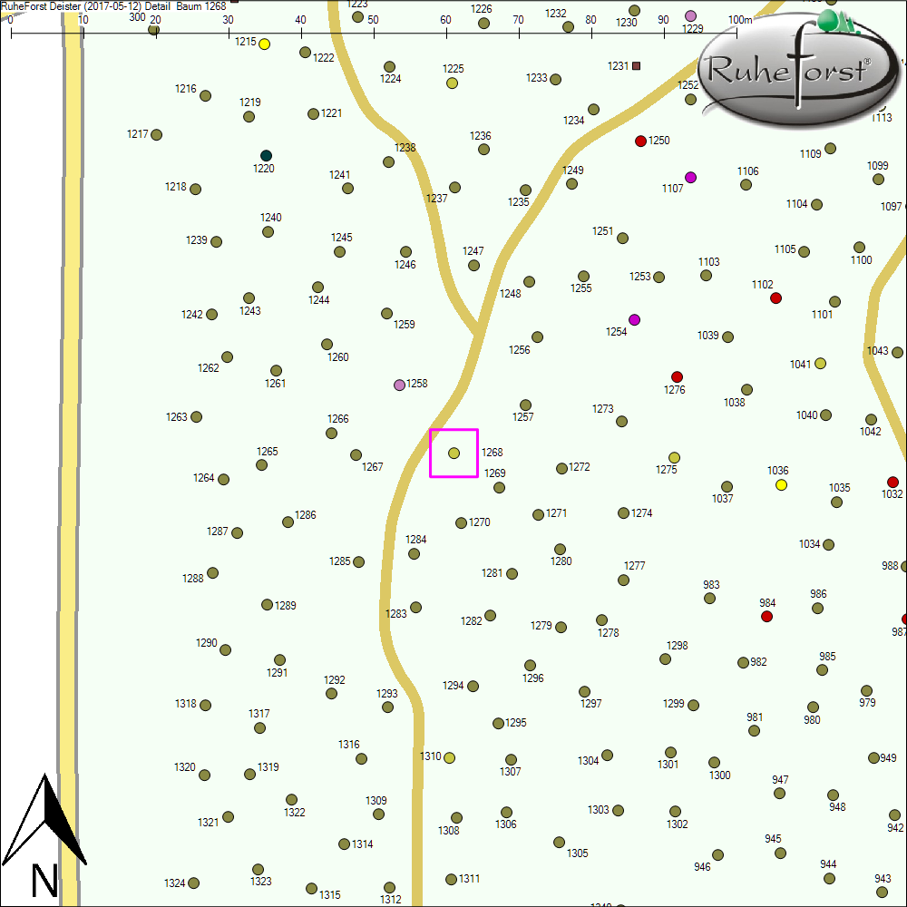 Detailkarte zu Baum 1268