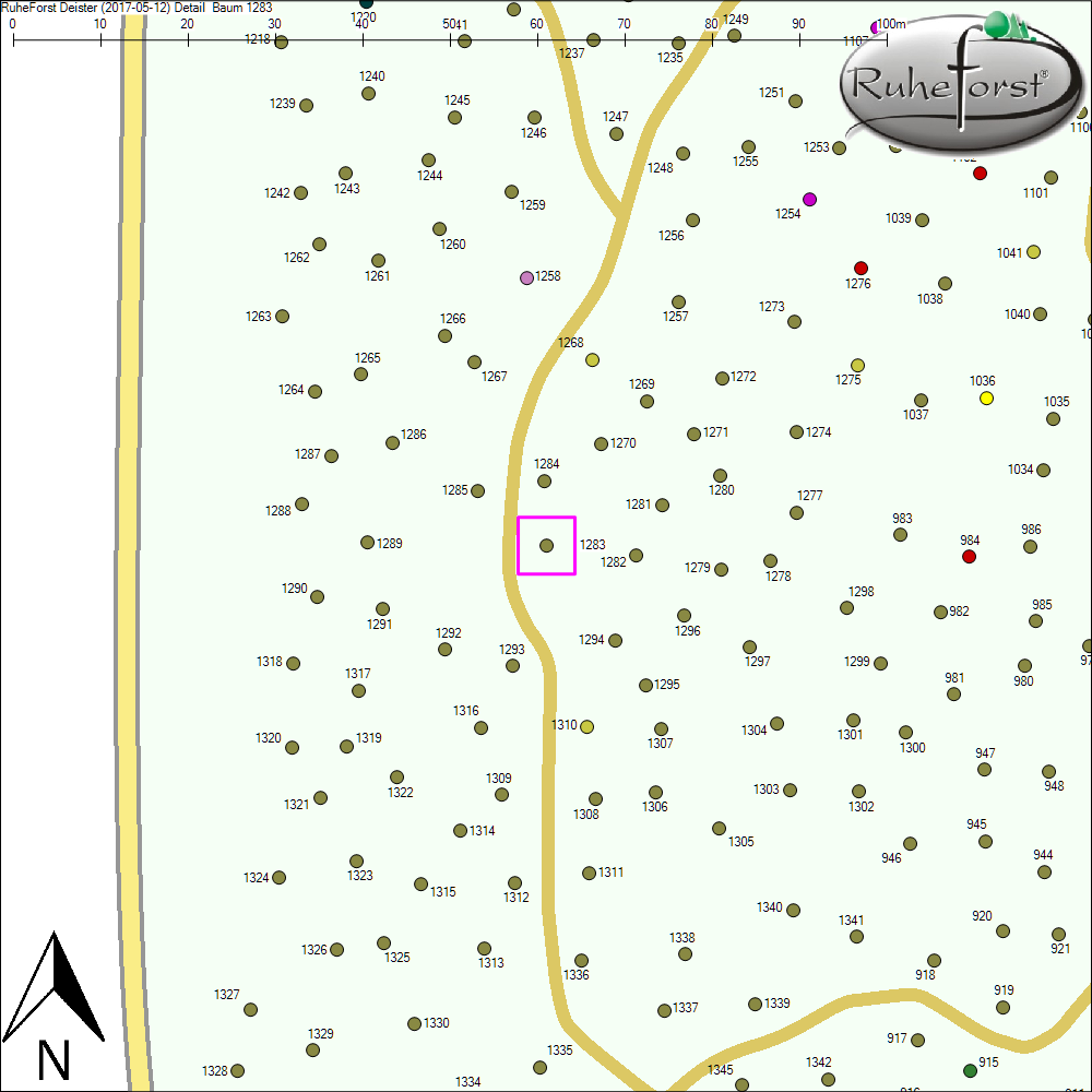 Detailkarte zu Baum 1283