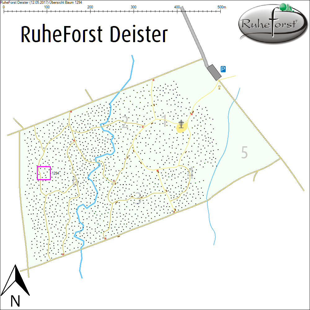 &Uuml;bersichtskarte zu Baum 1294