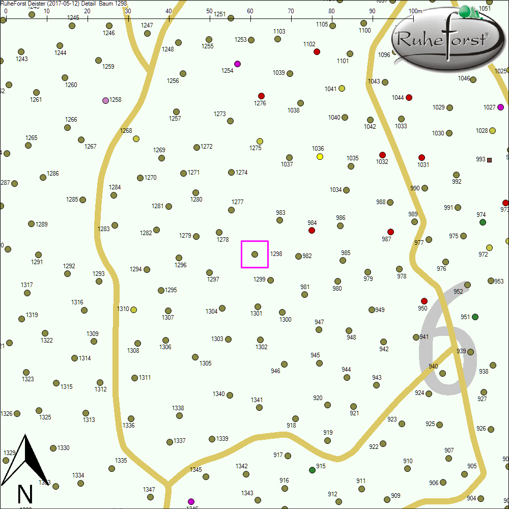 Detailkarte zu Baum 1298