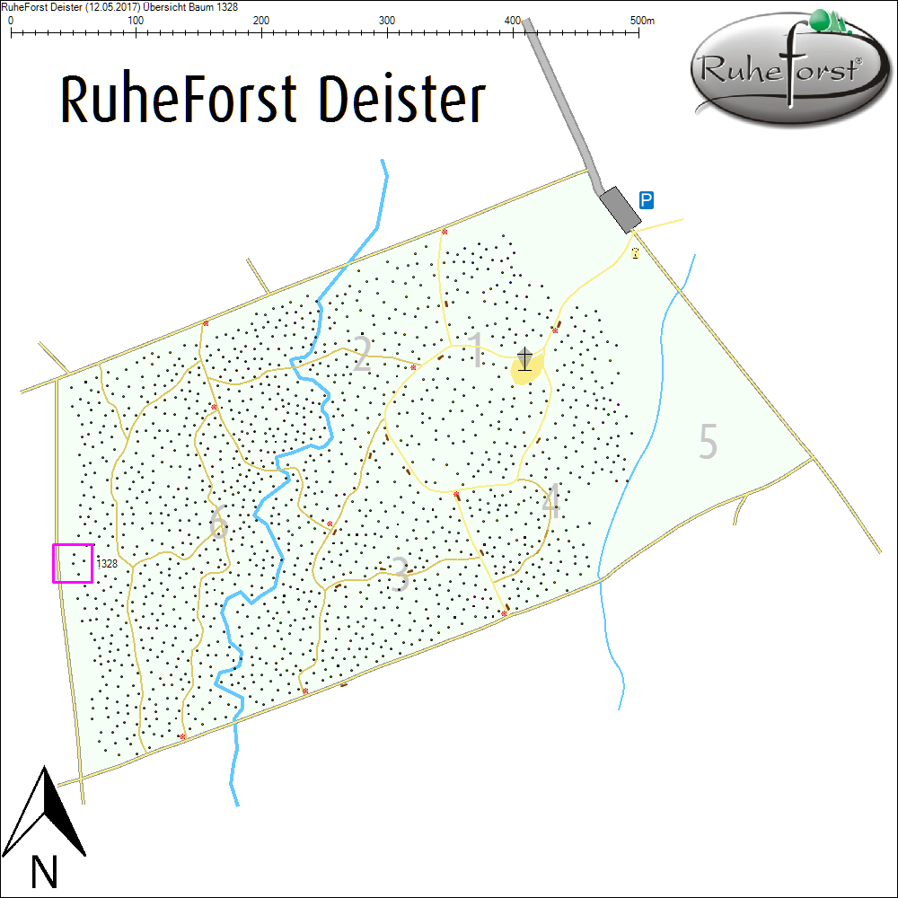 &Uuml;bersichtskarte zu Baum 1328