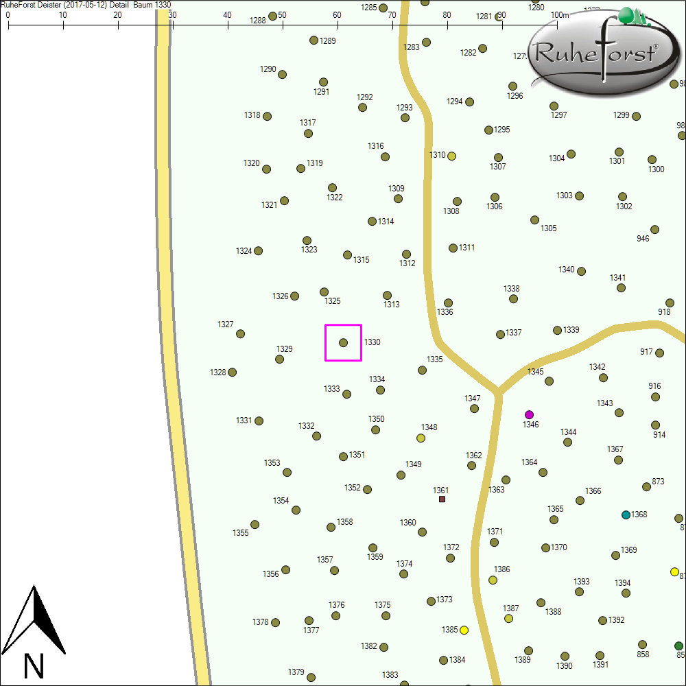 Detailkarte zu Baum 1330
