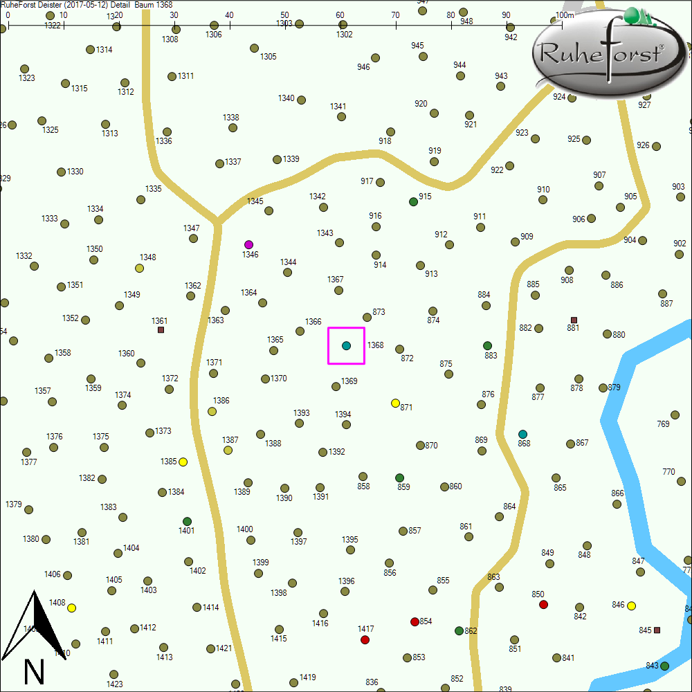 Detailkarte zu Baum 1368