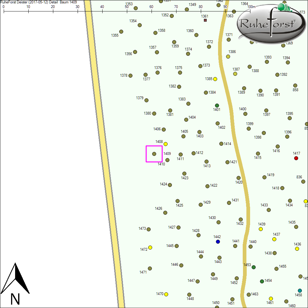 Detailkarte zu Baum 1409