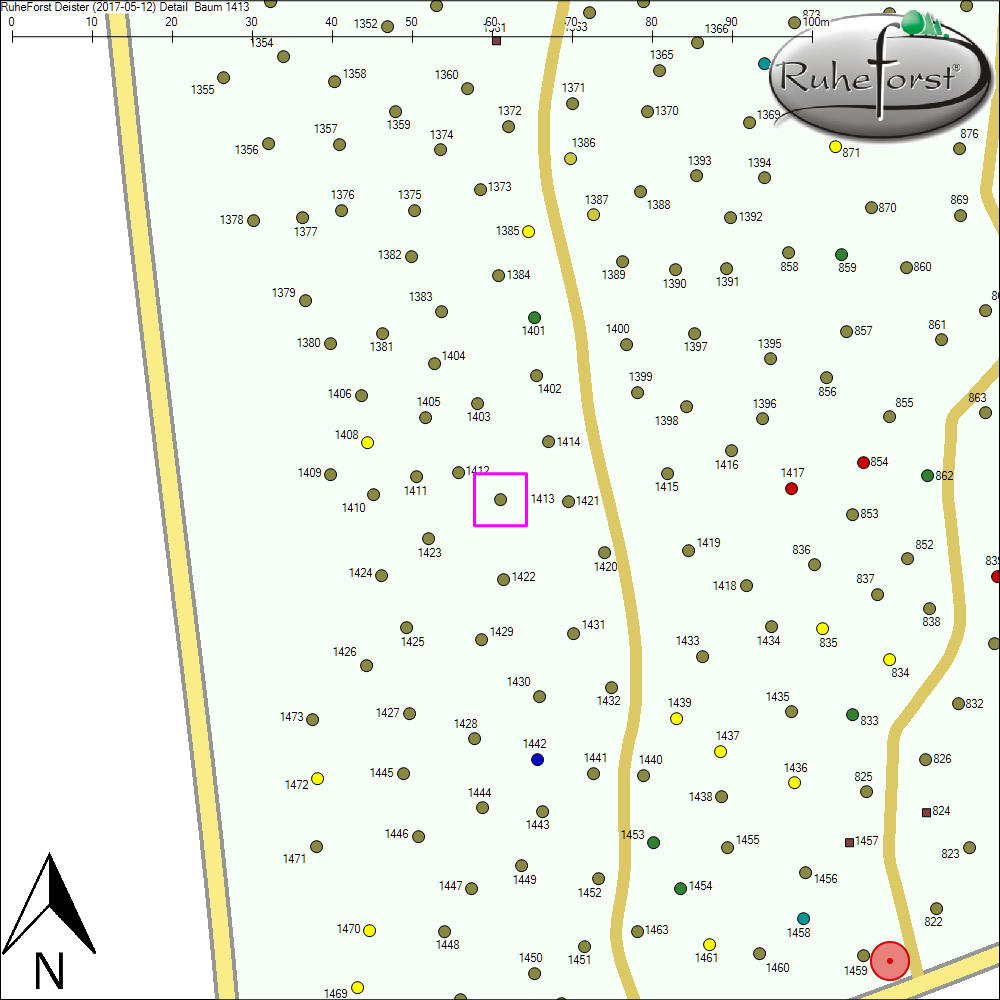 Detailkarte zu Baum 1413