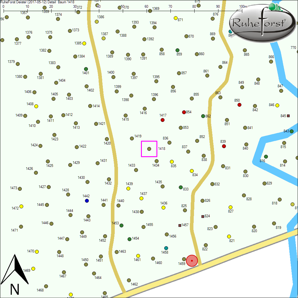 Detailkarte zu Baum 1418