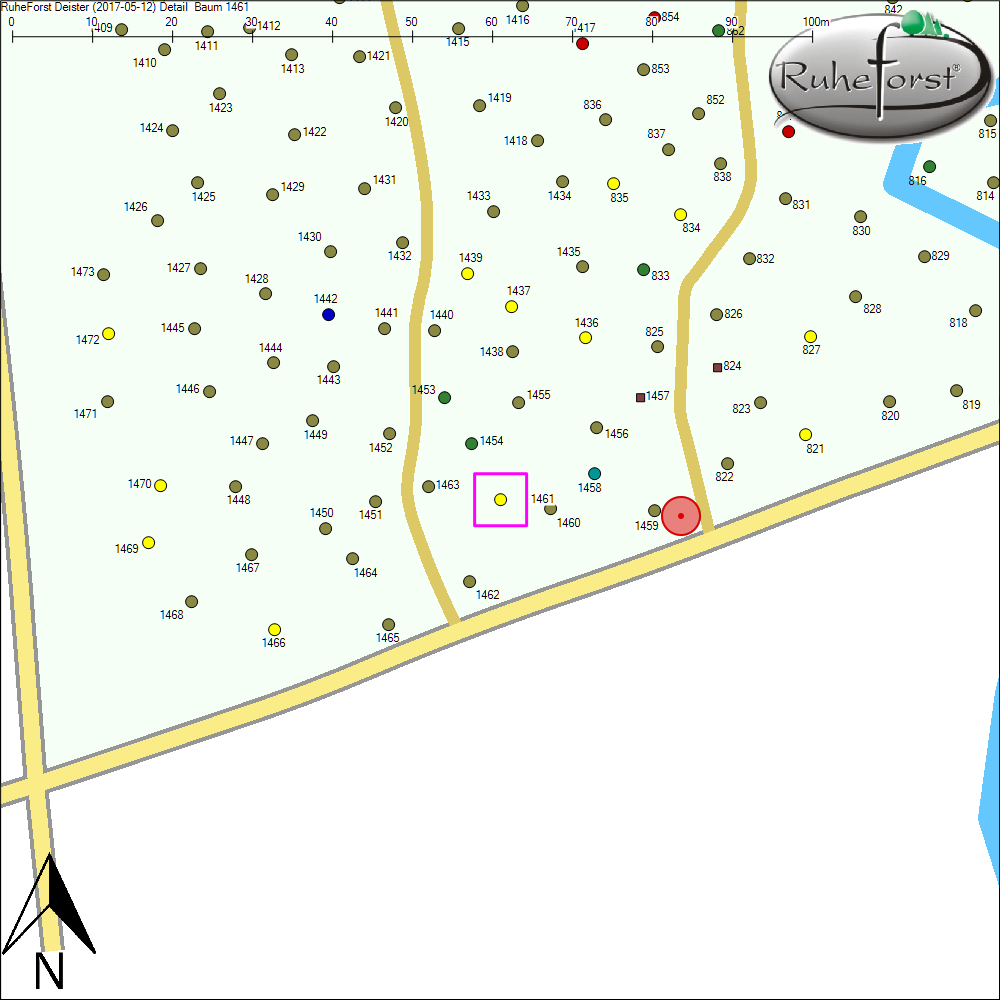 Detailkarte zu Baum 1461