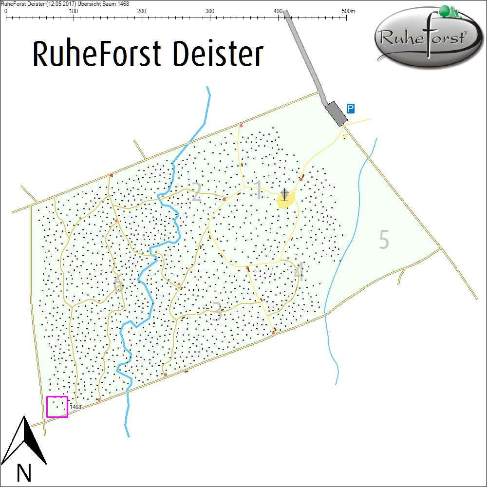 &Uuml;bersichtskarte zu Baum 1468