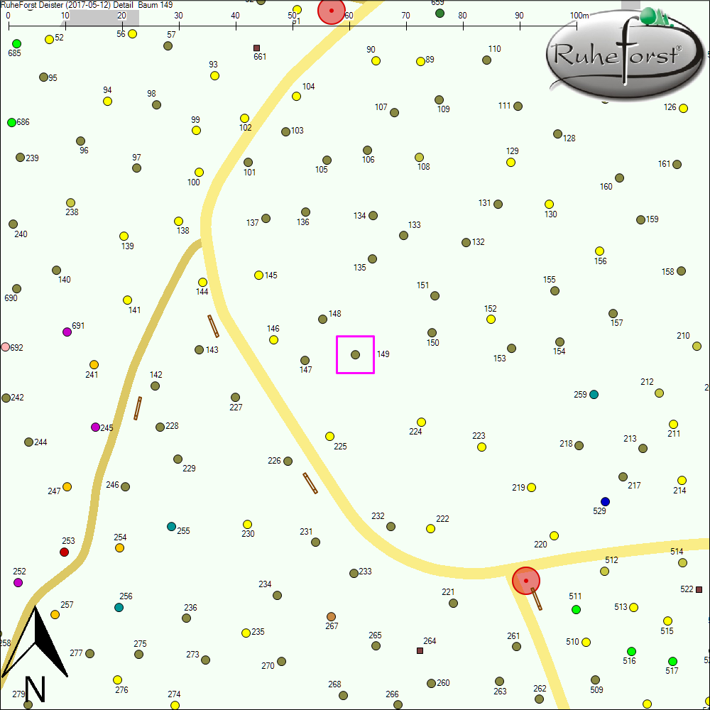 Detailkarte zu Baum 149