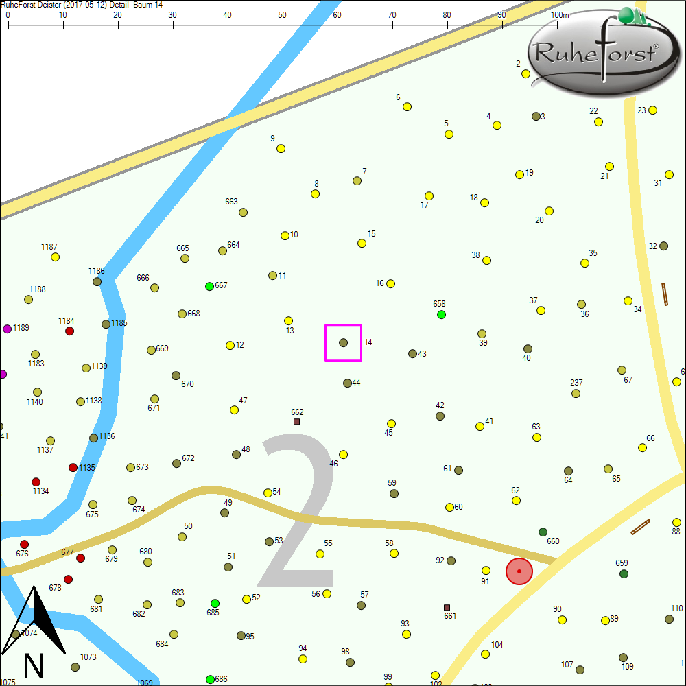 Detailkarte zu Baum 14