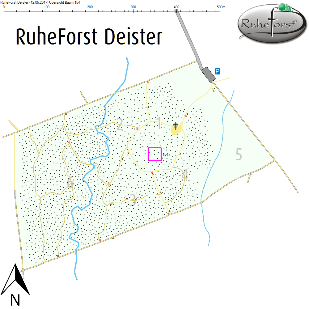 &Uuml;bersichtskarte zu Baum 154