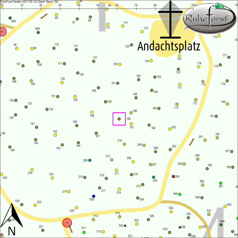 Detailkarte zu Baum 158