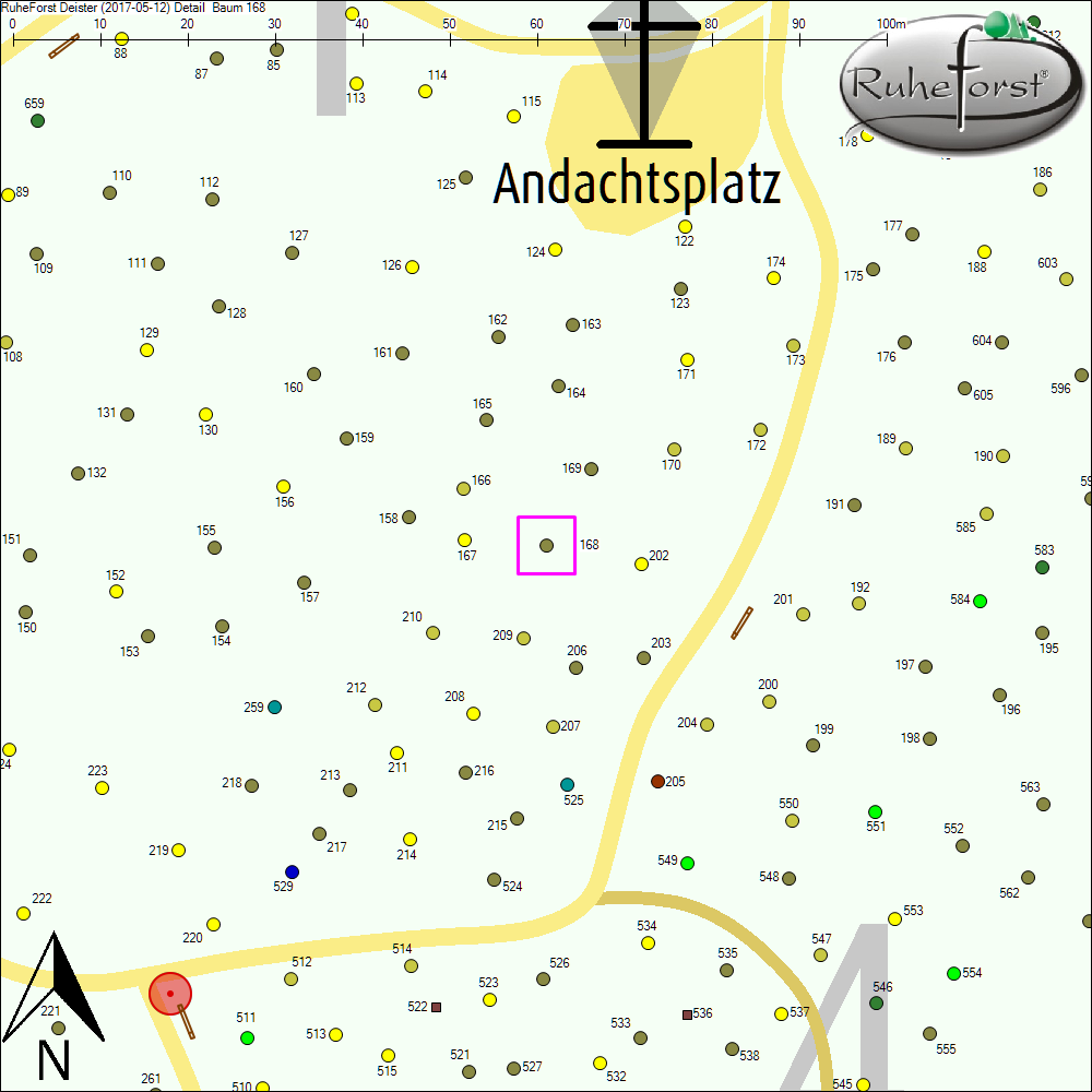Detailkarte zu Baum 168