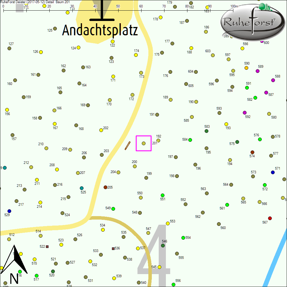 Detailkarte zu Baum 201