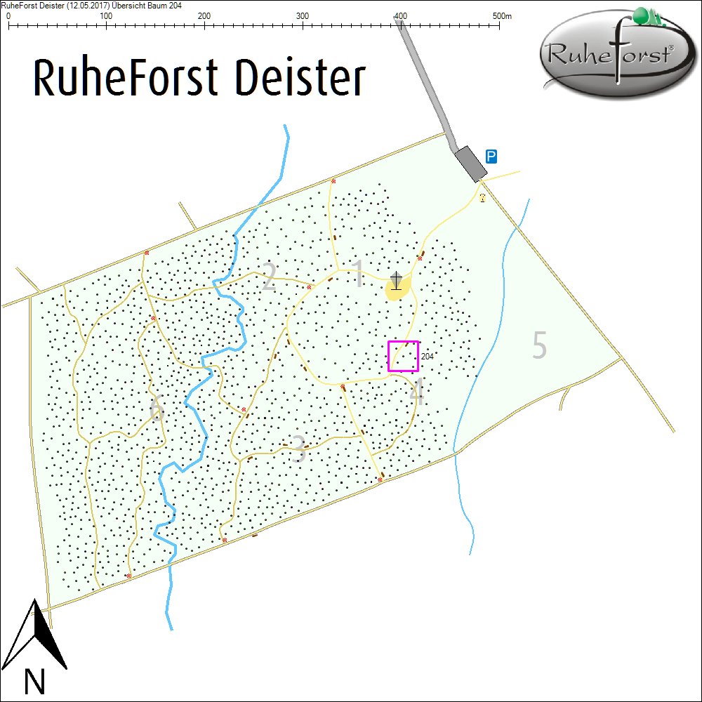 &Uuml;bersichtskarte zu Baum 204