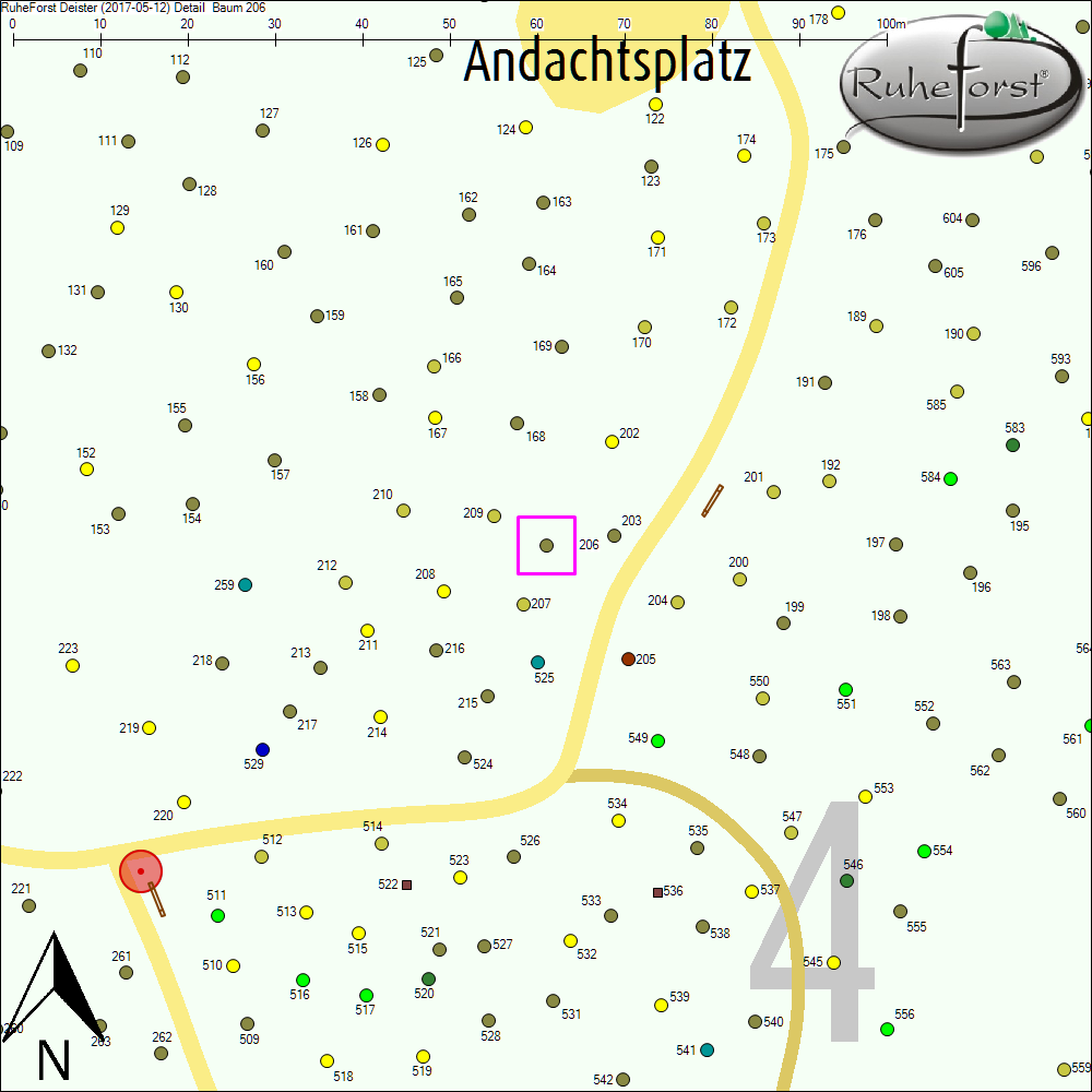 Detailkarte zu Baum 206