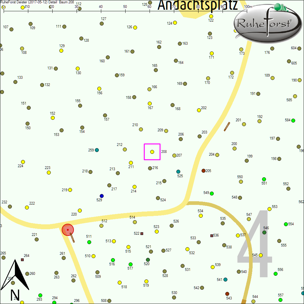 Detailkarte zu Baum 208