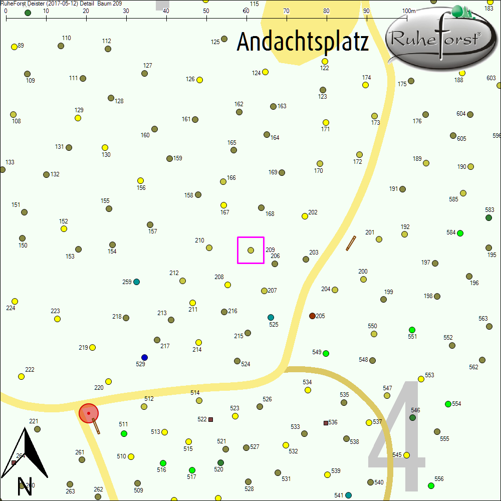 Detailkarte zu Baum 209