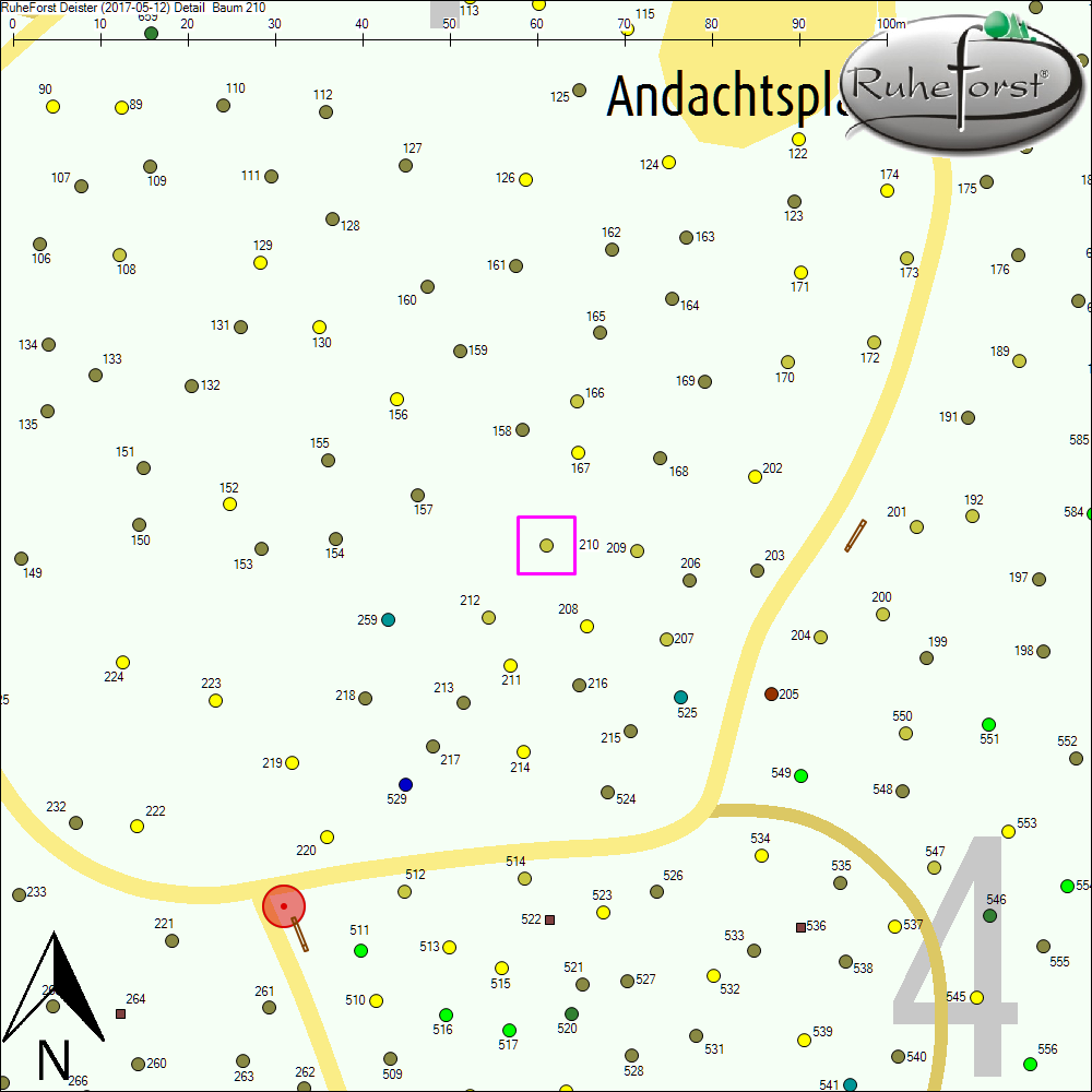 Detailkarte zu Baum 210