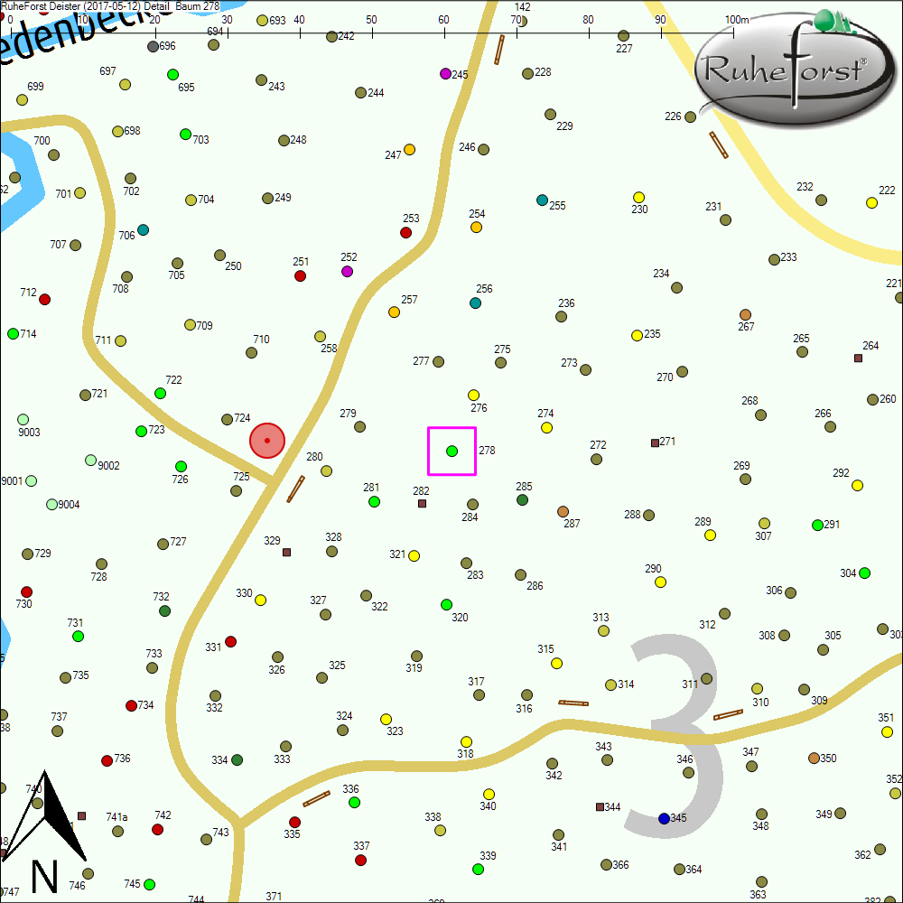 Detailkarte zu Baum 278