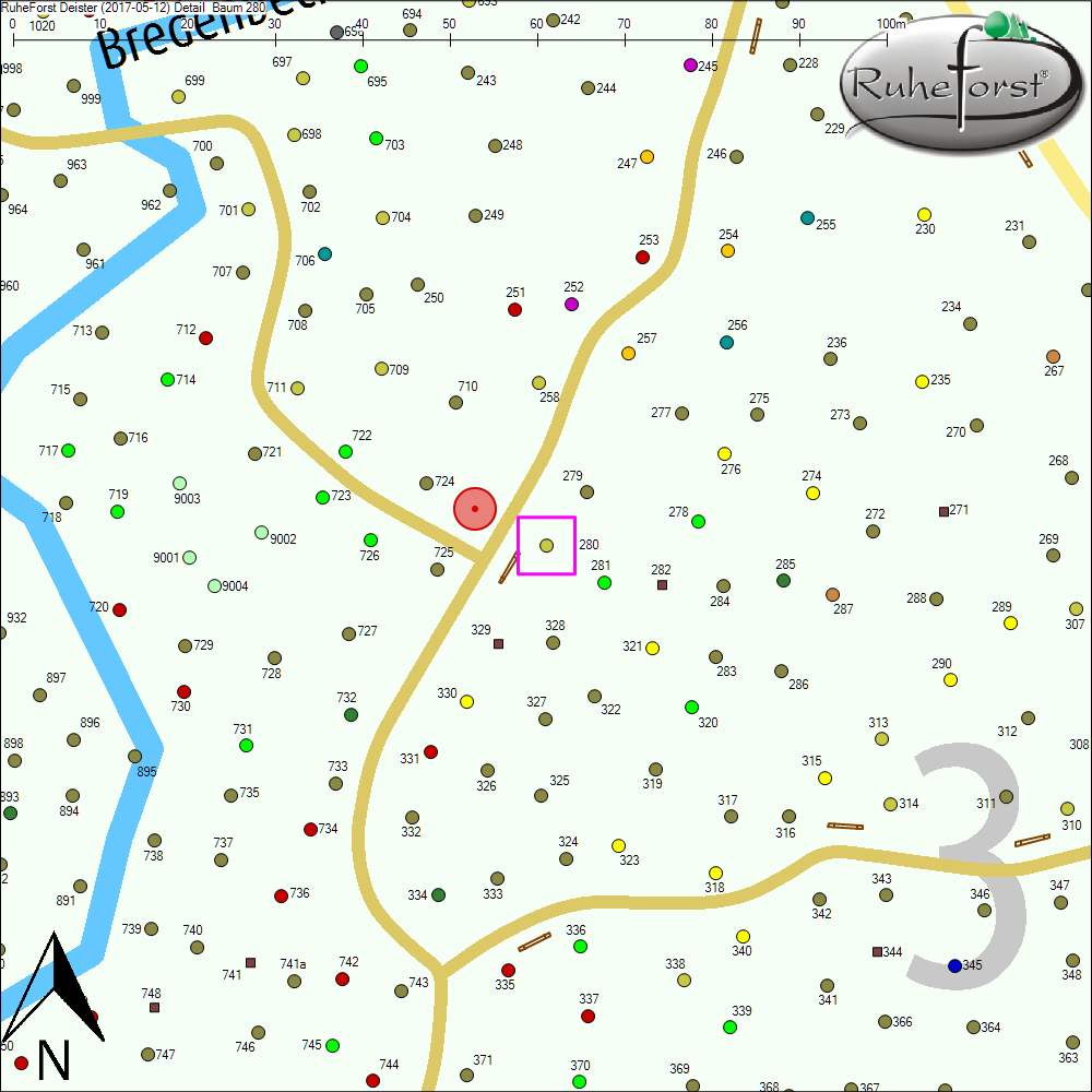Detailkarte zu Baum 280