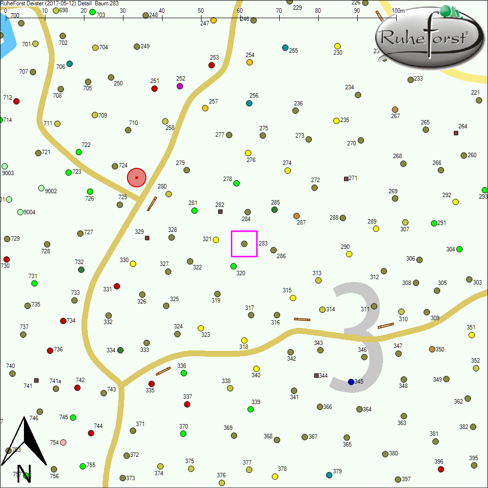 Detailkarte zu Baum 283