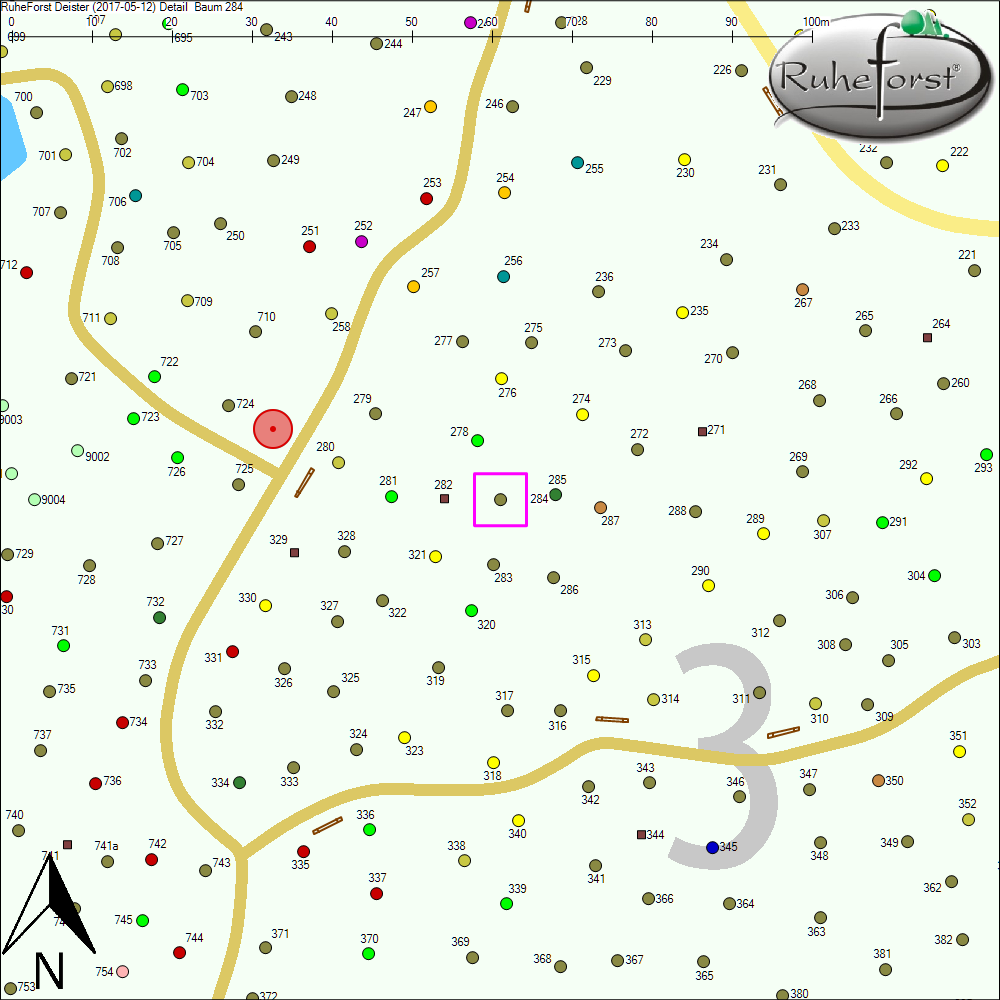 Detailkarte zu Baum 284