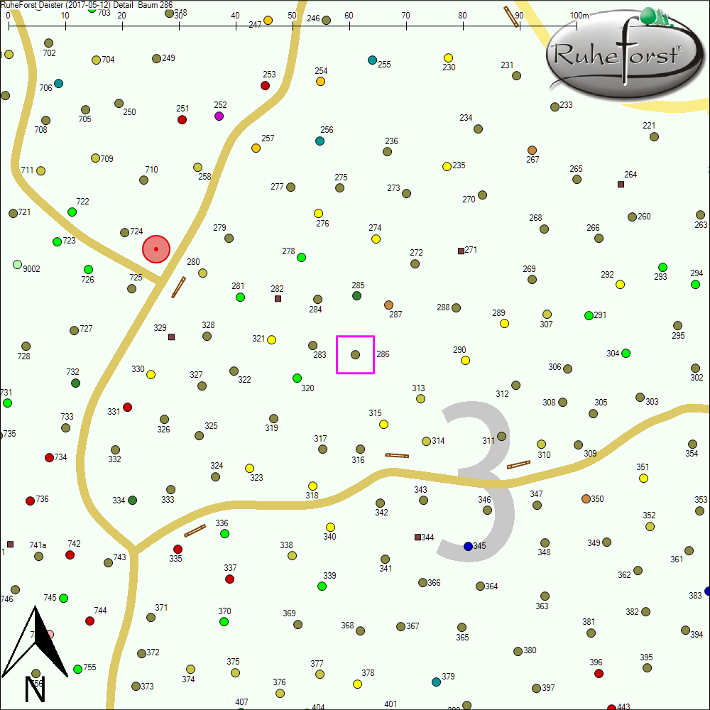 Detailkarte zu Baum 286