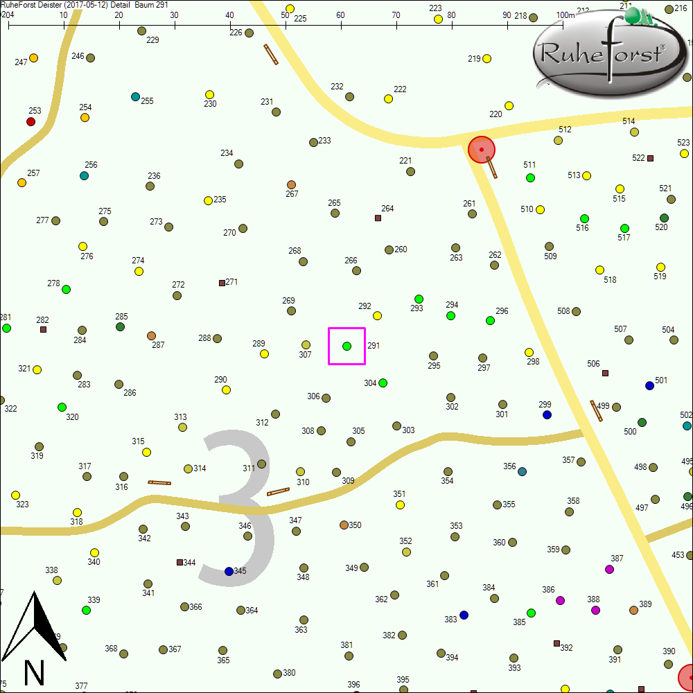 Detailkarte zu Baum 291