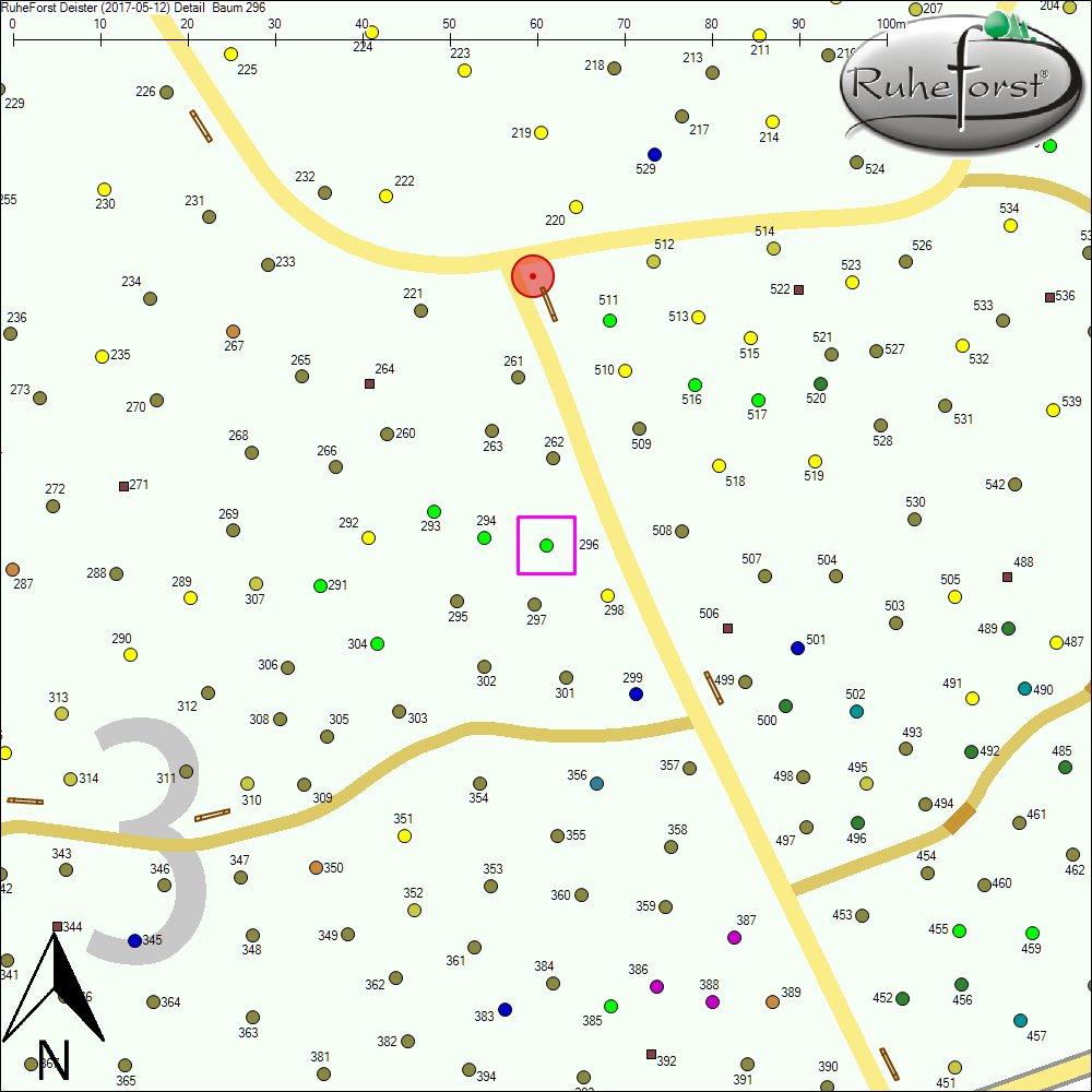 Detailkarte zu Baum 296
