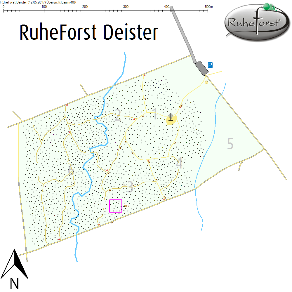 &Uuml;bersichtskarte zu Baum 406
