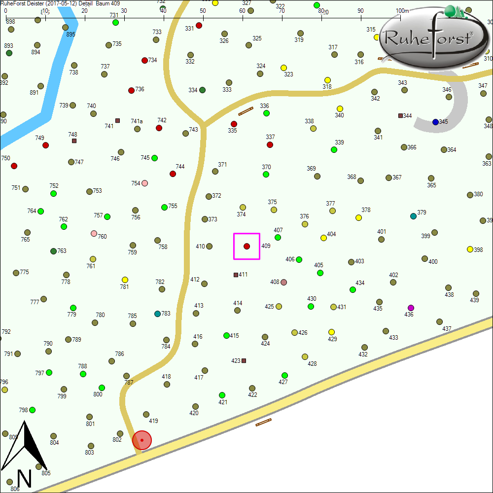 Detailkarte zu Baum 409