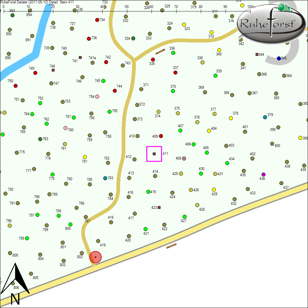 Detailkarte zu Stein 411