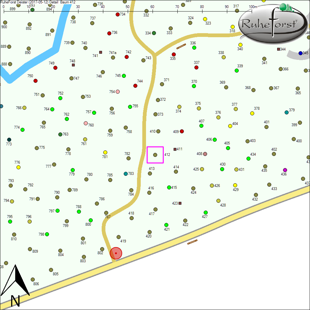 Detailkarte zu Baum 412