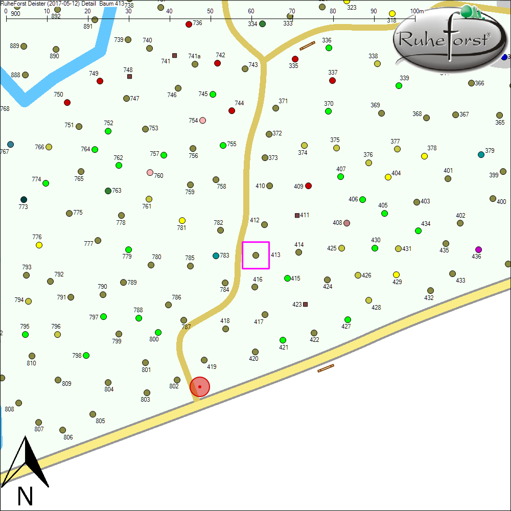 Detailkarte zu Baum 413