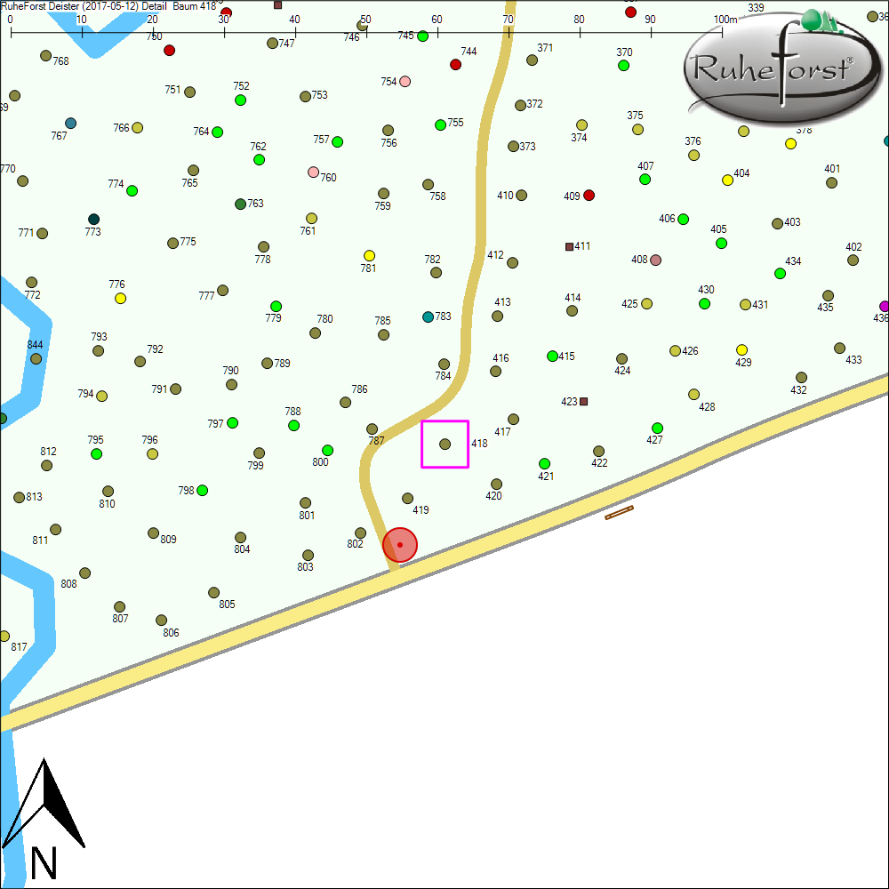 Detailkarte zu Baum 418