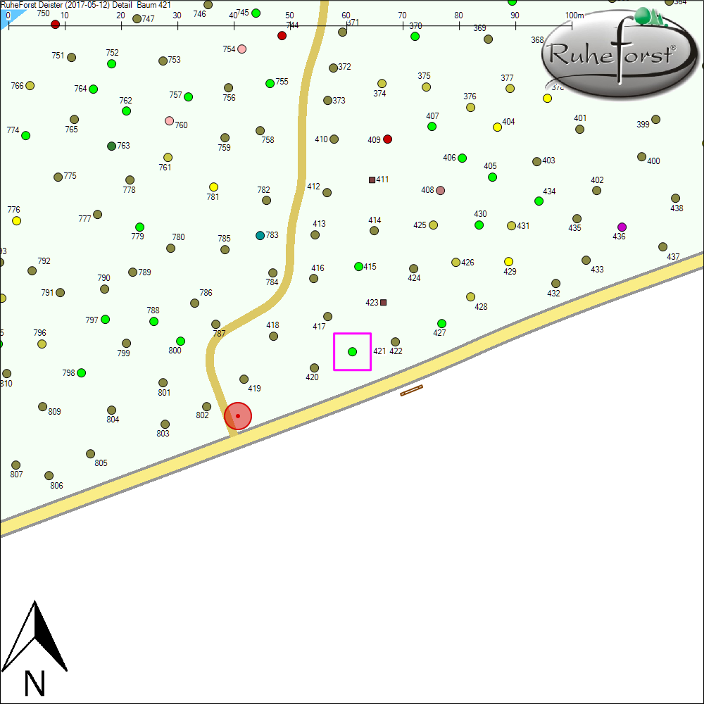 Detailkarte zu Baum 421