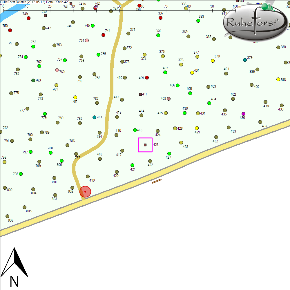 Detailkarte zu Stein 423