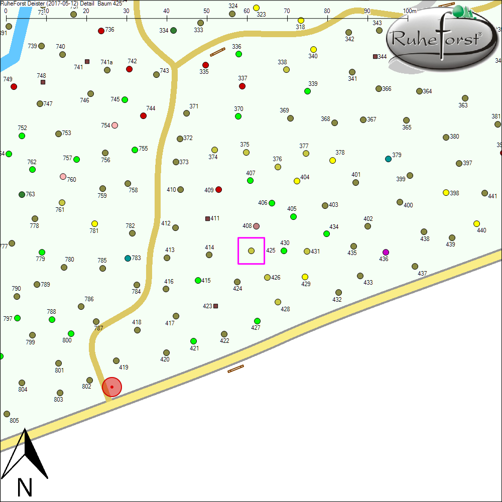 Detailkarte zu Baum 425