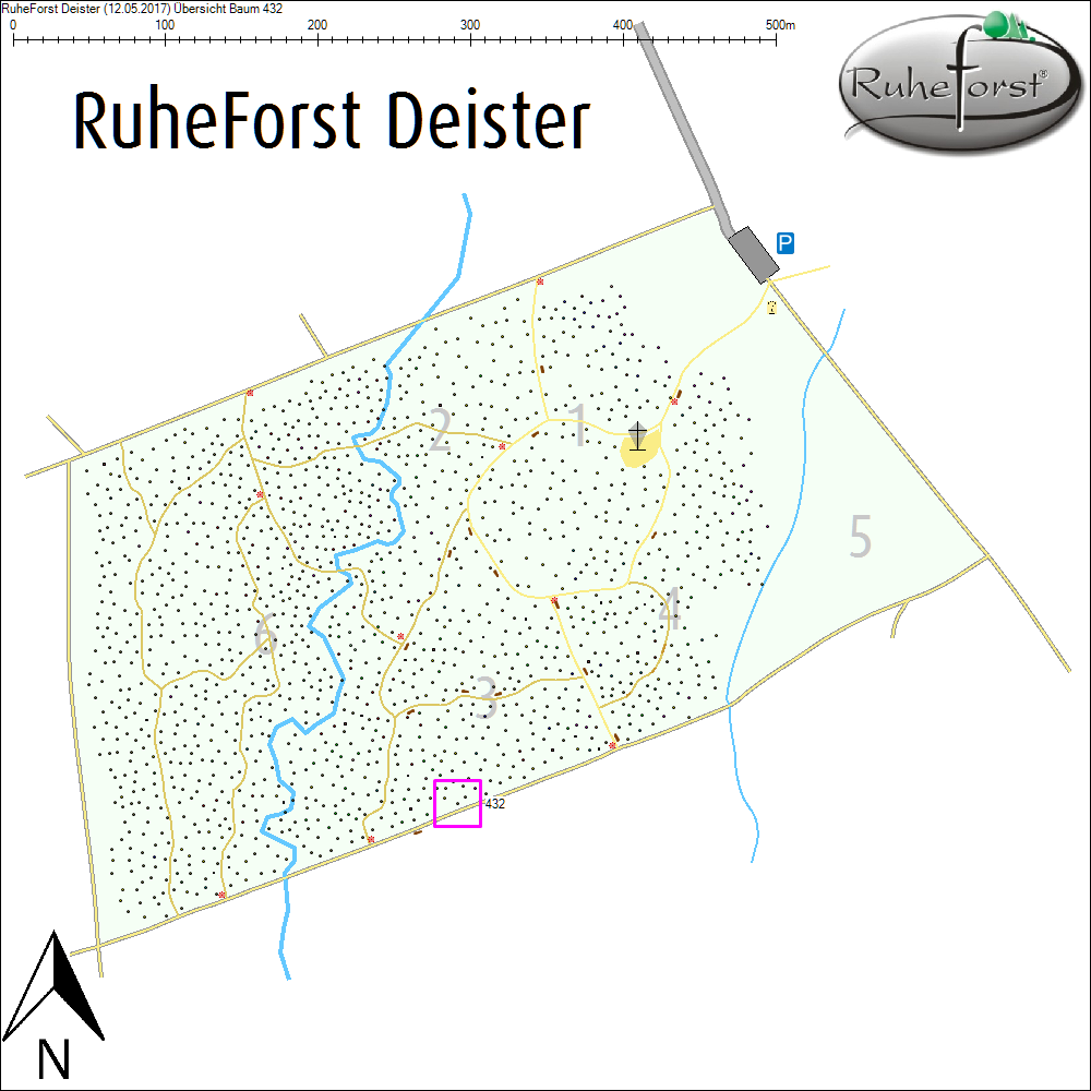 &Uuml;bersichtskarte zu Baum 432
