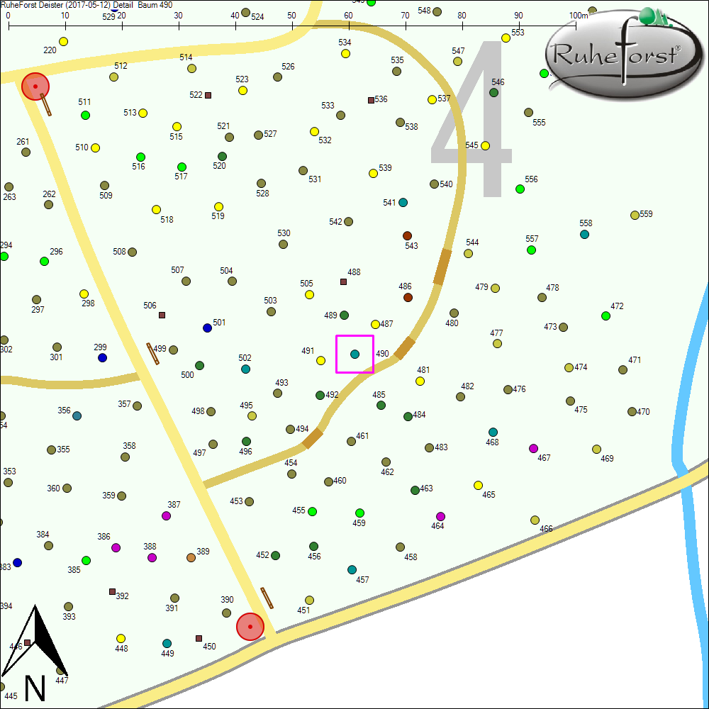Detailkarte zu Baum 490